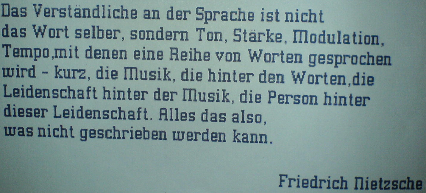 Friedrich Nietzsche über die Sprache