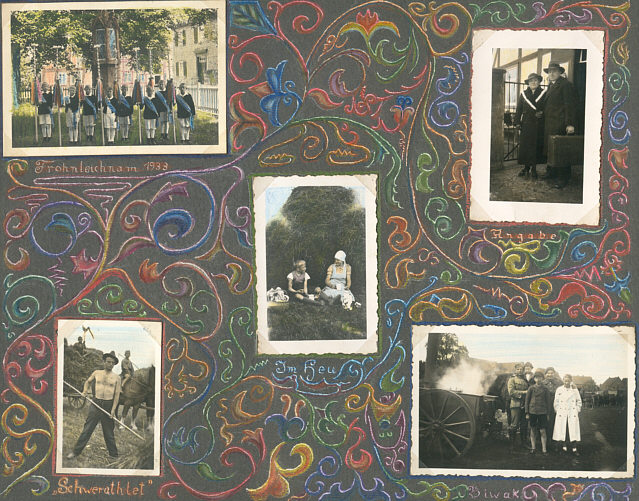 Fronleichnam 1933 -Angabe - Im Heu - Schwerathlet - Biwak