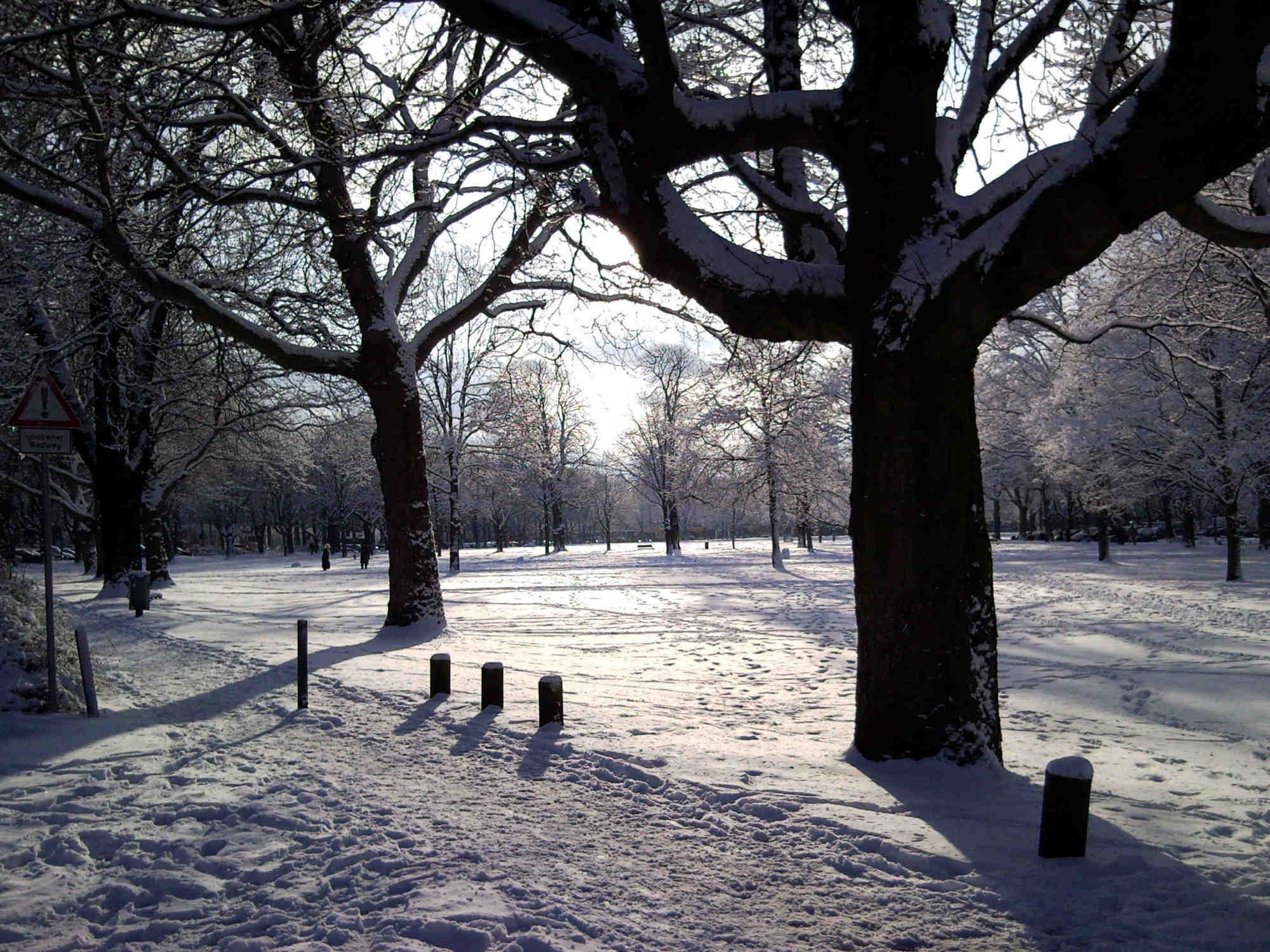 Moorweide Hamburg im Schnee