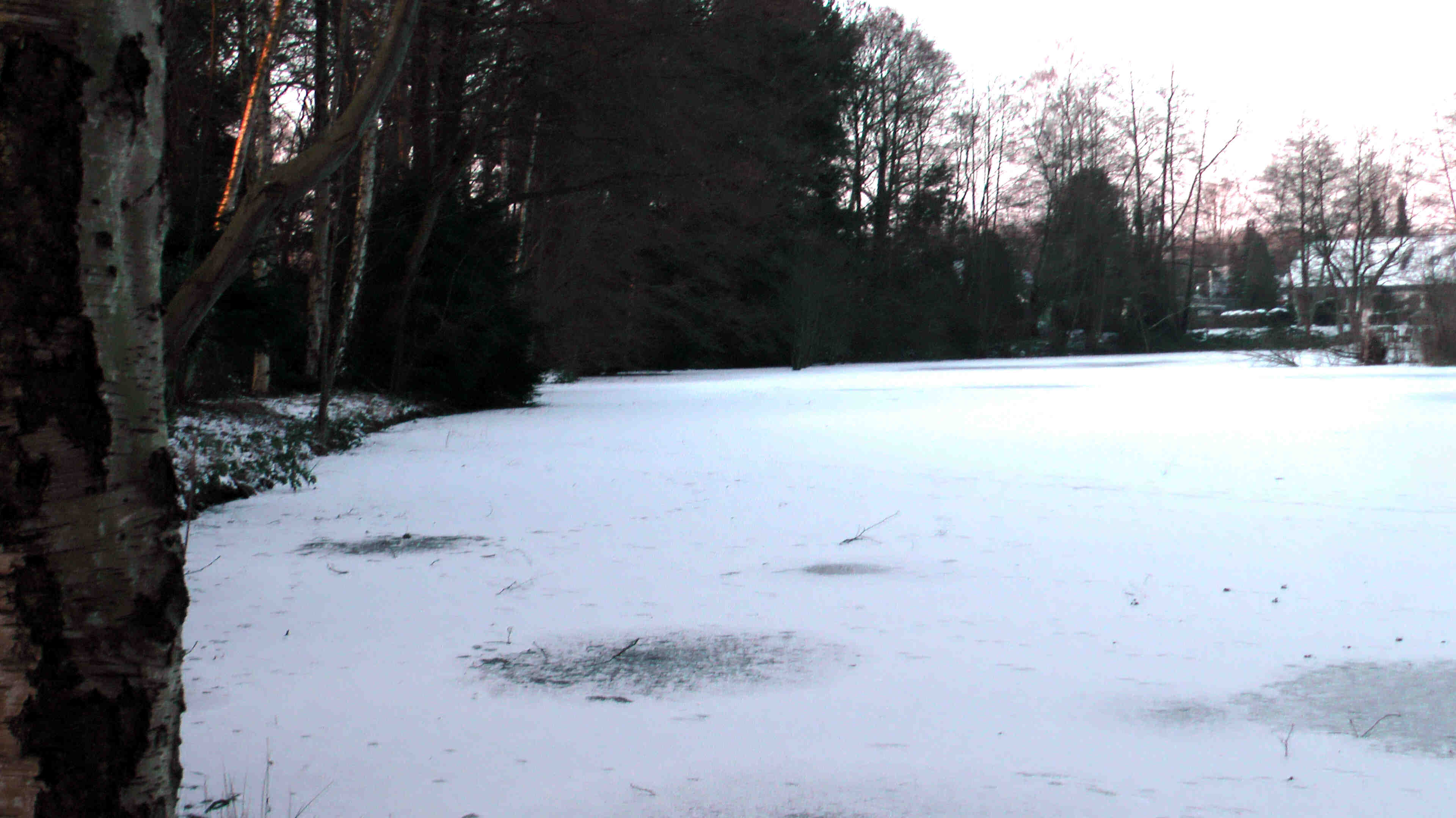 Leichte Schneeverwehungen